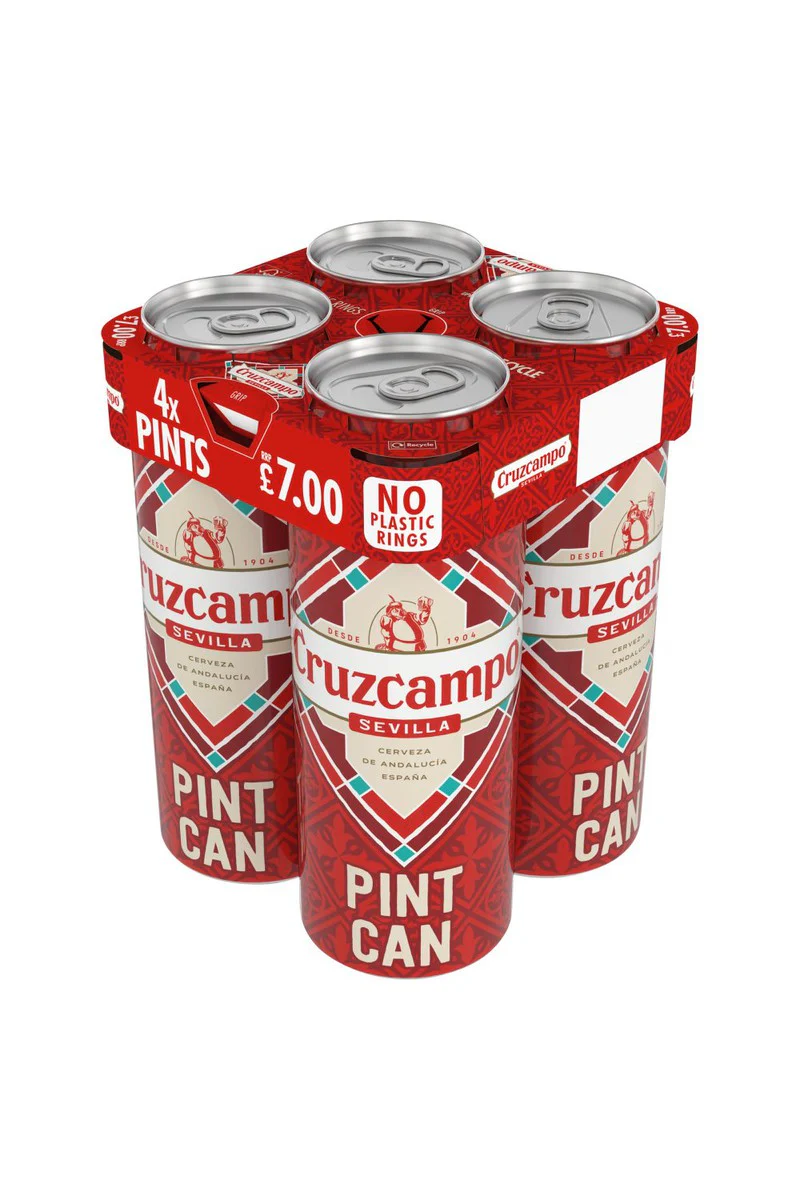 Cruzcampo Sevilla Pints 4pk PM £7.49