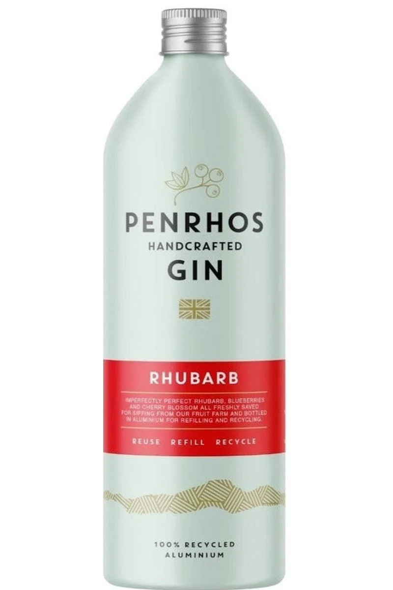 Penrhos Cloudy Rhubarb Gin - Aluminium Bottle