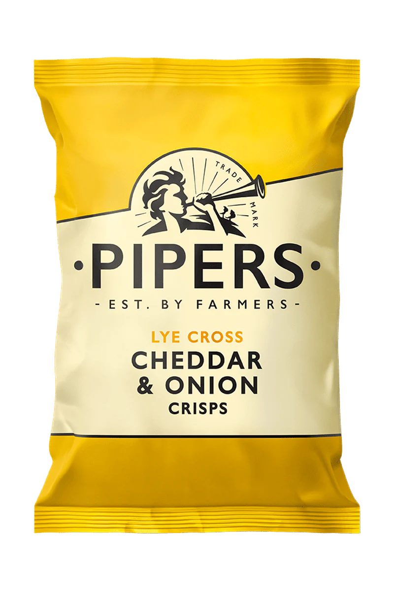 Piper's Lye Cross Cheddar & Onion Crisps 150g